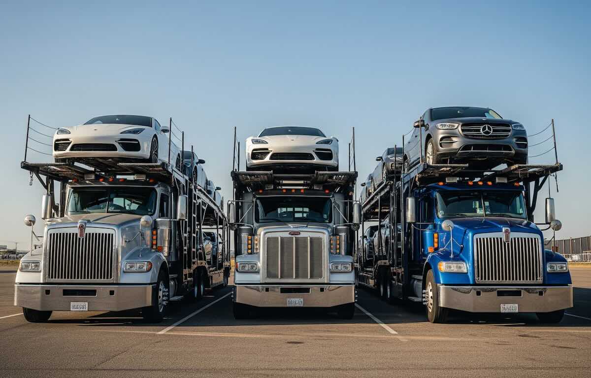 Vehicle and auto transport coordinated alongside long distance household moves